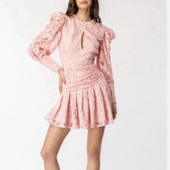 Bardot Dresses & Skirts - BARDOT Krina Pleated Mini Dress - Baby Pink, Size L, NWT